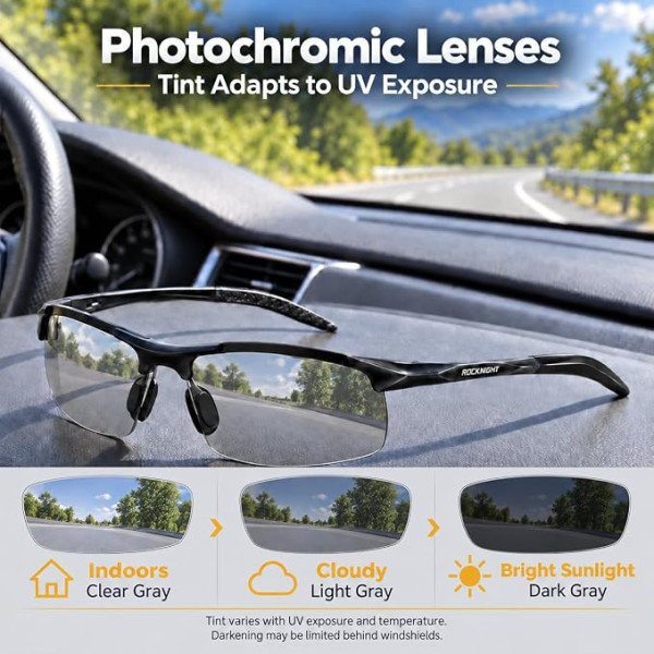Polarized Photochromic Driving Sunglasses